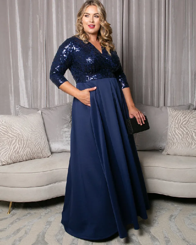 Formal Dress for Opera NightsParis Pleated Sequin Gown