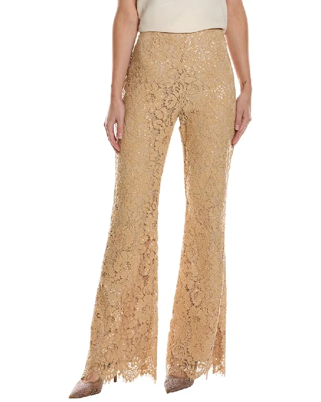 women's party pantsMichael Kors Floral Lace Paillette Flare Pant