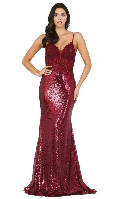 Formal Dress for Cultural ParadesDancing Queen - Sleeveless Sequin Trumpet Gown 4066SC