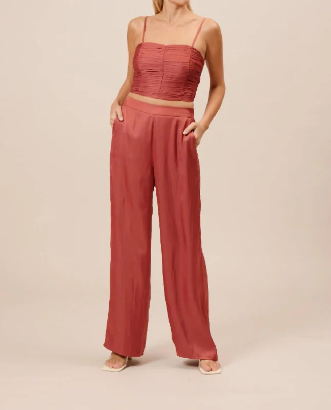 women's flare pantsFoster Pant In Terracotta