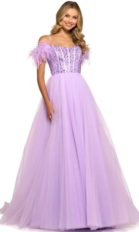 Formal Dress for Winter WeddingsSherri Hill 55490 - Cold-Shoulder Ballgown