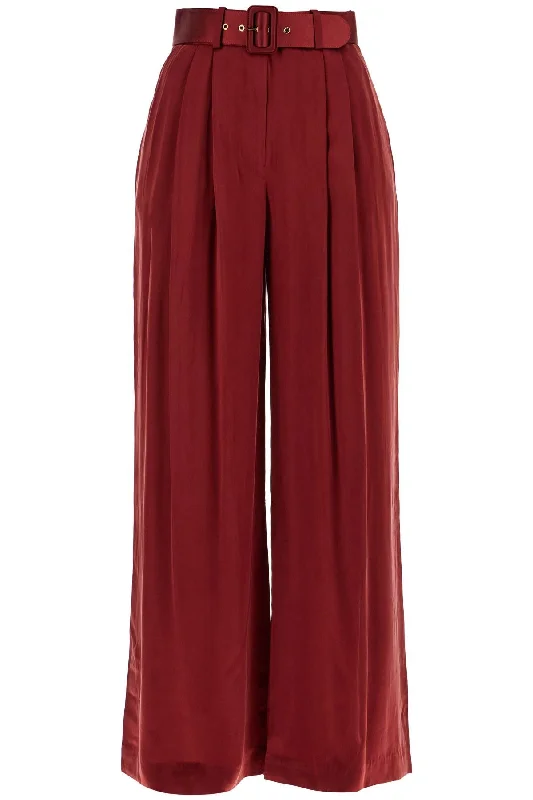 women's waterproof pantsZimmermann Women's Silk Satin Palazzo Pants In Nine