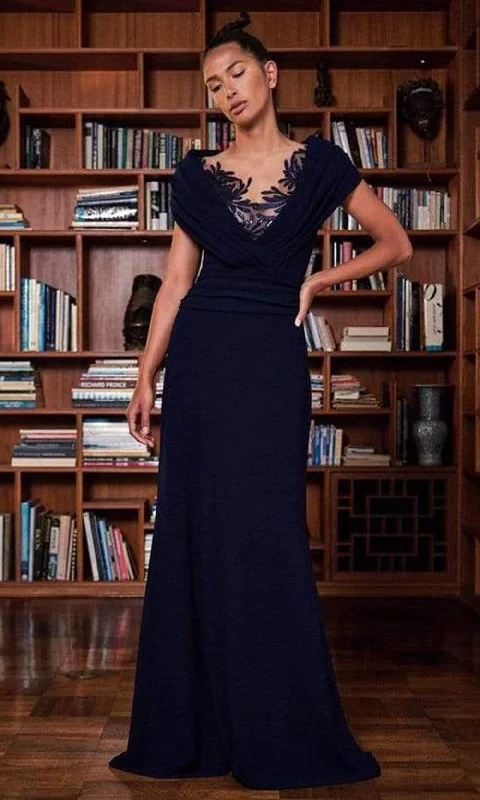 Formal Dress for Urban ThemesTadashi Shoji - BOS20449L Illusion Bateau Pleated Formal Dress