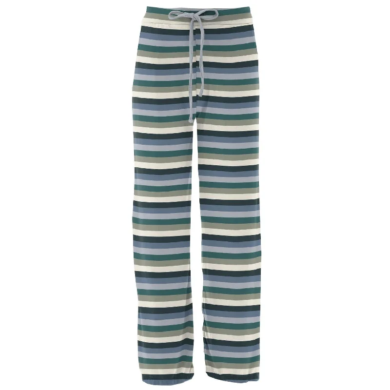 women's high-waisted pantsWomen's Print Lounge Pants In Snowy Stripe