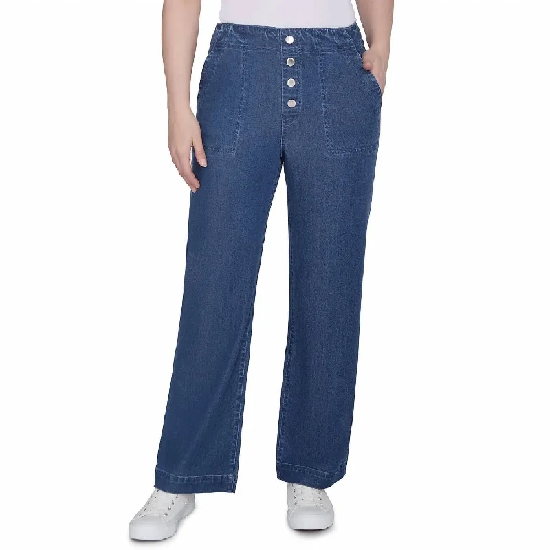 women's warm pantsWomen's Wide Leg Denim Pant In 476 Indigo