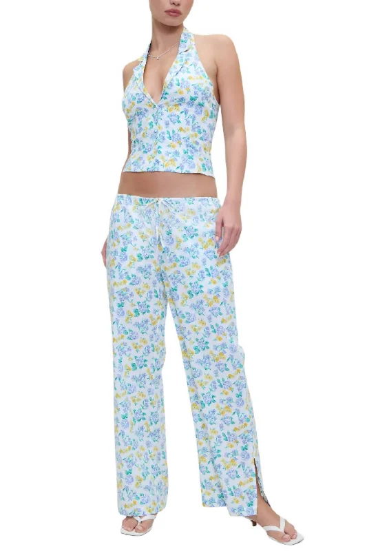 women's denim pantsDaisy Poplin Pant In Coastal Floral