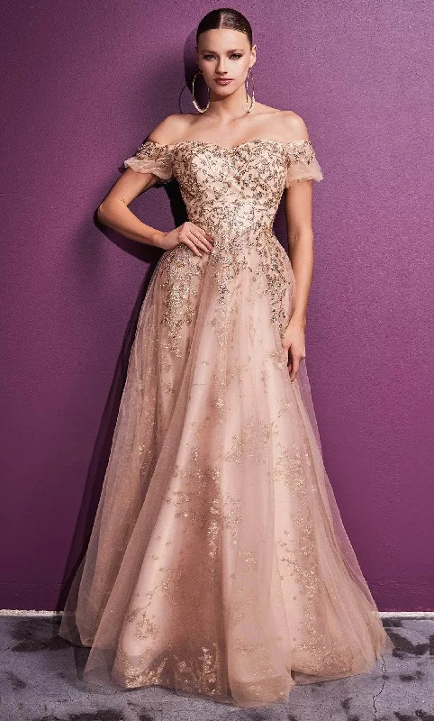 Formal Dress for Runway ShowsLadivine C73 - A-line Glittered Gown