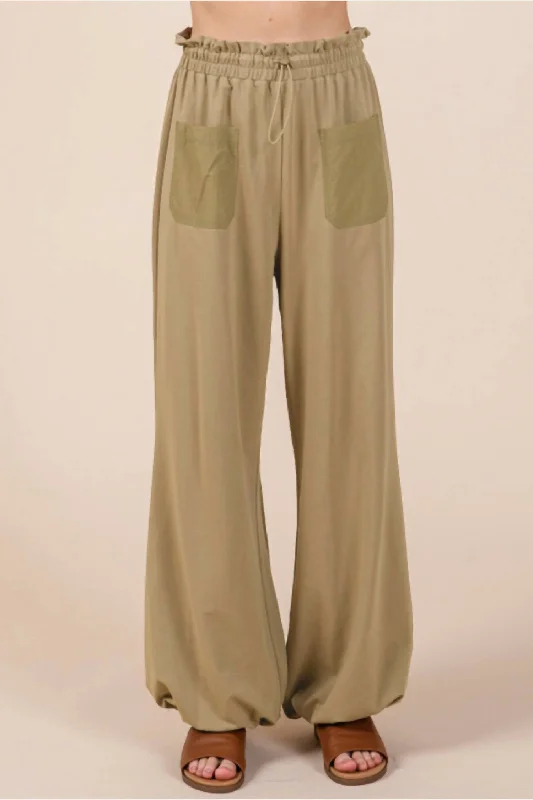 women's tall pantsTime Will Tell Joggers In Taupe