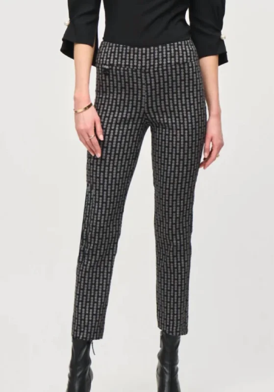 women's skinny pantsSkinny Print Pants In Black/grey