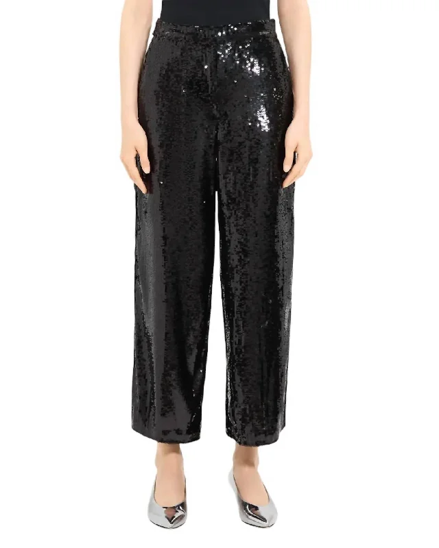 women's fall pantsRelax Sequin Pants In Black