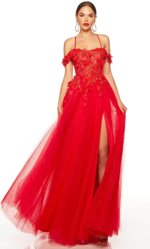 Formal Dress for Winter Formal EventsAlyce Paris 61319 - High Slit Gown