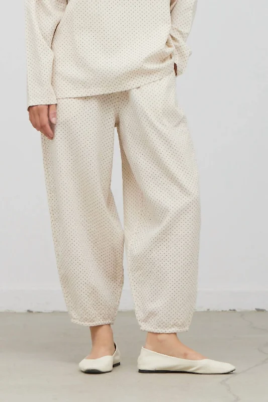 women's skinny pantsDotted Gauze Easy Pants In Ivory