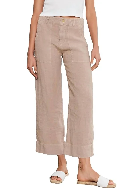 women's classic pantsDru Heavy Linen Pant In Autumn