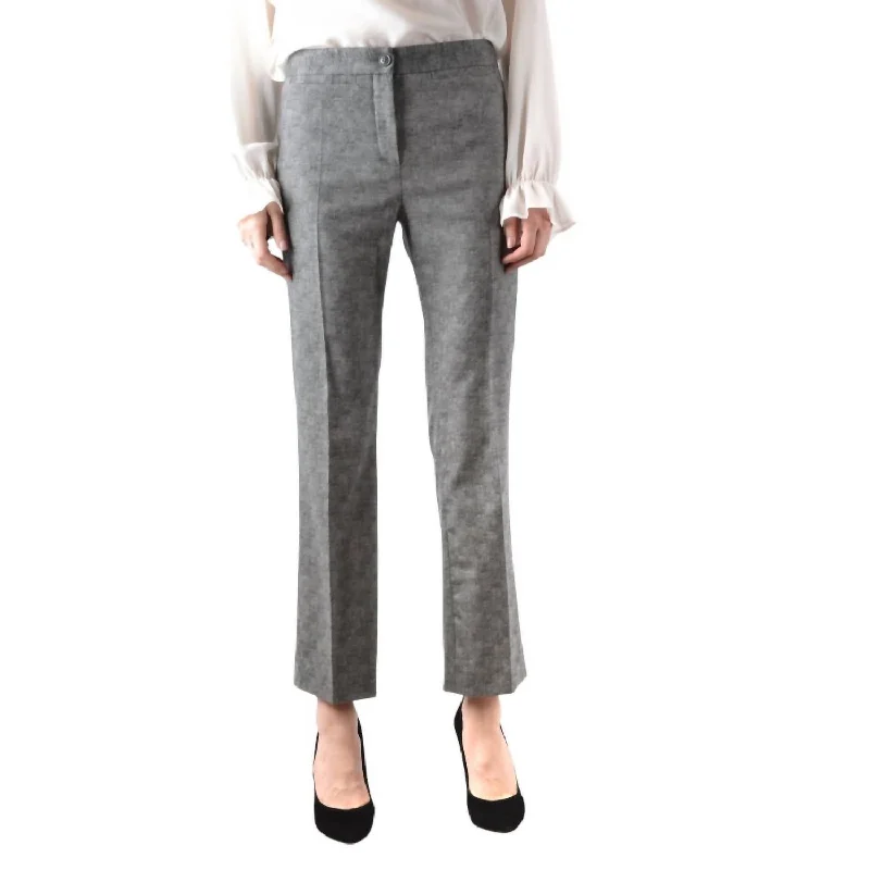 women's trendy pantsWool Ankle Crop Dress Pants In Gray