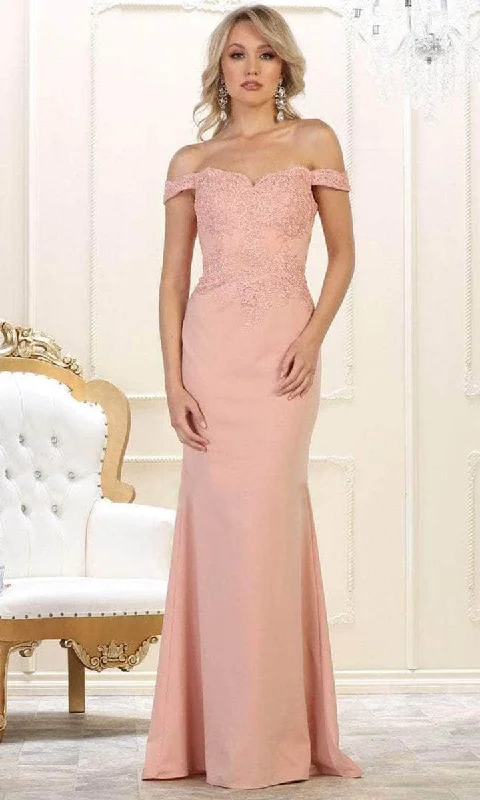 Formal Dress for Eco-Conscious EventsMay Queen - Lace Appliqued Gown MQ1529