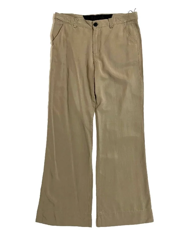 women's bootcut pantsWomen's Wide Leg Rayon Trousers In Khaki