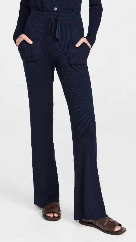 women's dress pantsGeorgie Rib Cashblend Long Pant In Navy