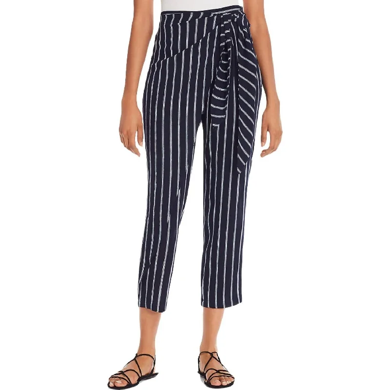 women's low-slung pantsWomen's Arrow Striped High Rise Straight Leg Pants In Blue