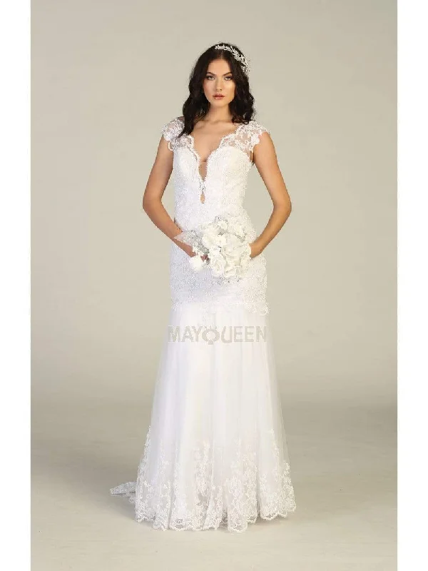 Formal Dress for Beach ThemesMay Queen - Applique Gown RQ7785