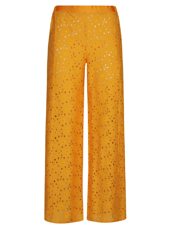 women's distressed pantsFeel Me Fab Women's Trousers yellow