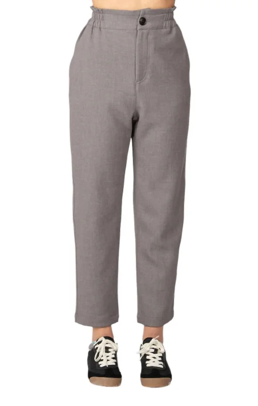 women's wedding pantsElastic Waist Trouser In Grey