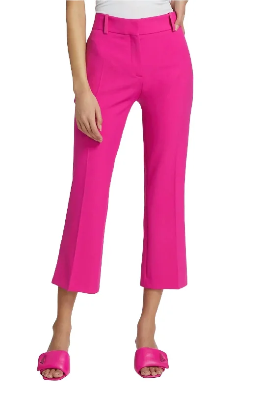 women's yoga pantsLe Crop Mini Boot Trouser In Fuchsia