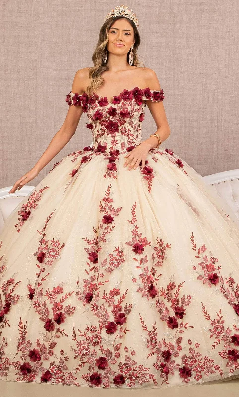 Formal Dress for Humanitarian AwardsElizabeth K GL3105 - Applique Ballgown