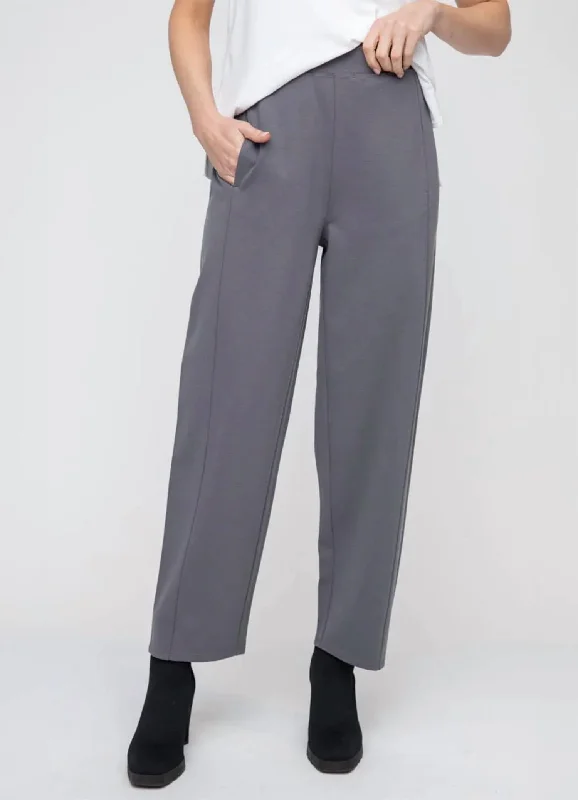 women's cashmere pantsPull-On Straight Pant In Charcoal