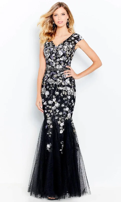 Formal Dress for QuinceañerasCameron Blake 120608W - Floral Appliqued Gown