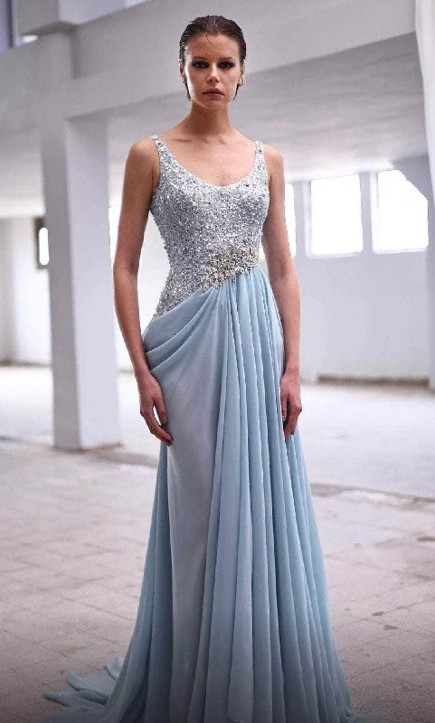 Formal Dress for Vintage ThemesMNM COUTURE M0081 - Beaded Bodice Gown