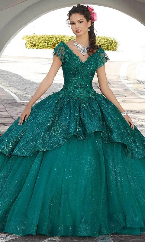 Formal Dress for Holiday PartiesMori Lee 60162 - V Neck Quinceanera Gown