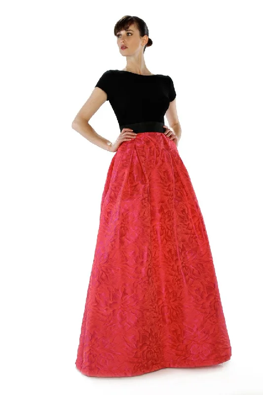 Formal Dress for Awards CeremoniesTheia - 882375SC Jewel Neckline Box Pleated A-Line Gown