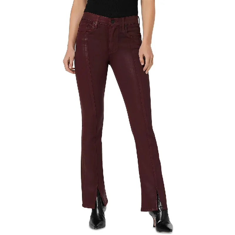 women's reversible pantsWomens High Rise Slit at bottom of lefg High-Waisted Pants