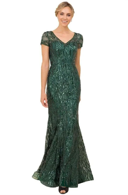 Formal Dress for DebutantesNox Anabel - T419 V-neck Bedecked Long Gown