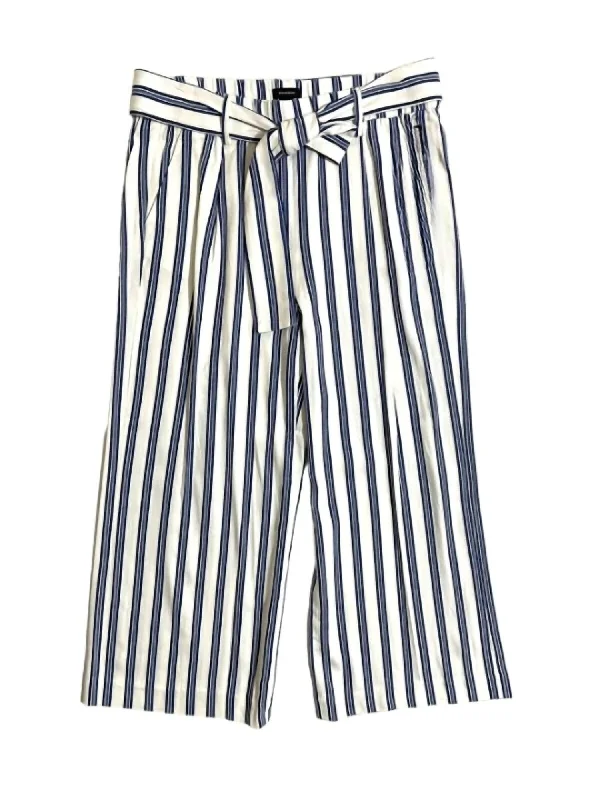 women's silk pantsWomen's Izzy Striped Waist Tie Wide Leg Casual Pants In Multicolor