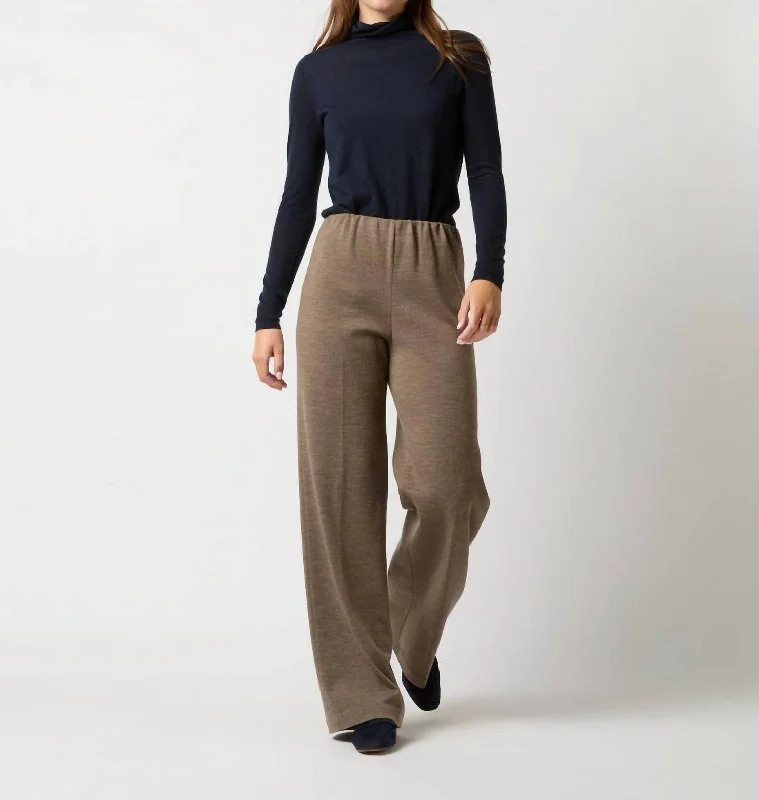 women's mid-rise pantsMaura Pull-On Pant In Heather Mink