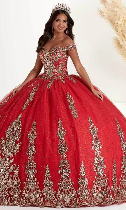 Formal Dress for Modeling AuditionsFiesta Gowns 56455 - Embroidered Off-shoulder Ballgown