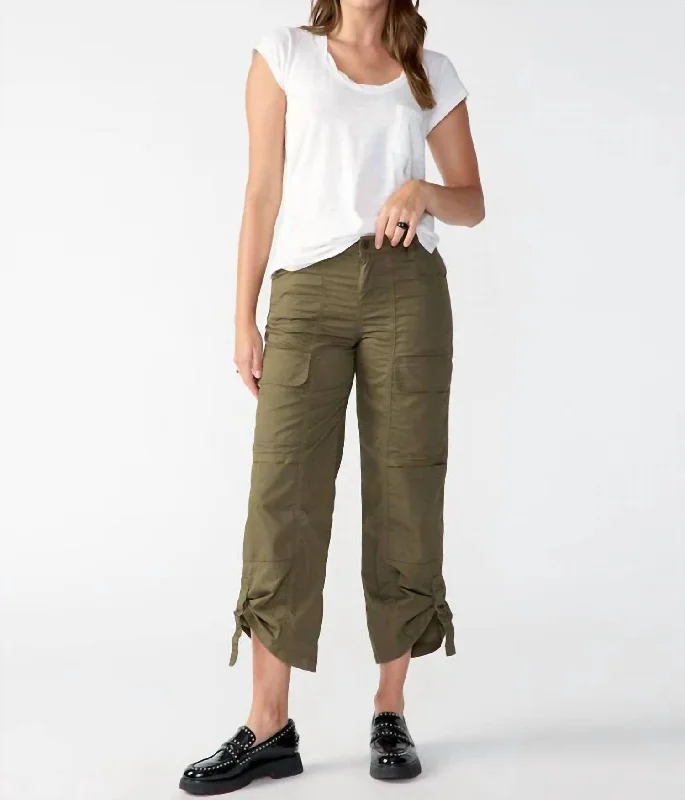 women's solid-color pantsCali Cargo Standard Rise Pant In Mossy Green