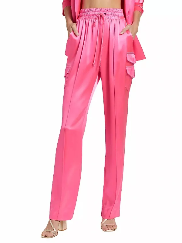 women's capri pantsSarie High-Rise Pants In Electric Pink