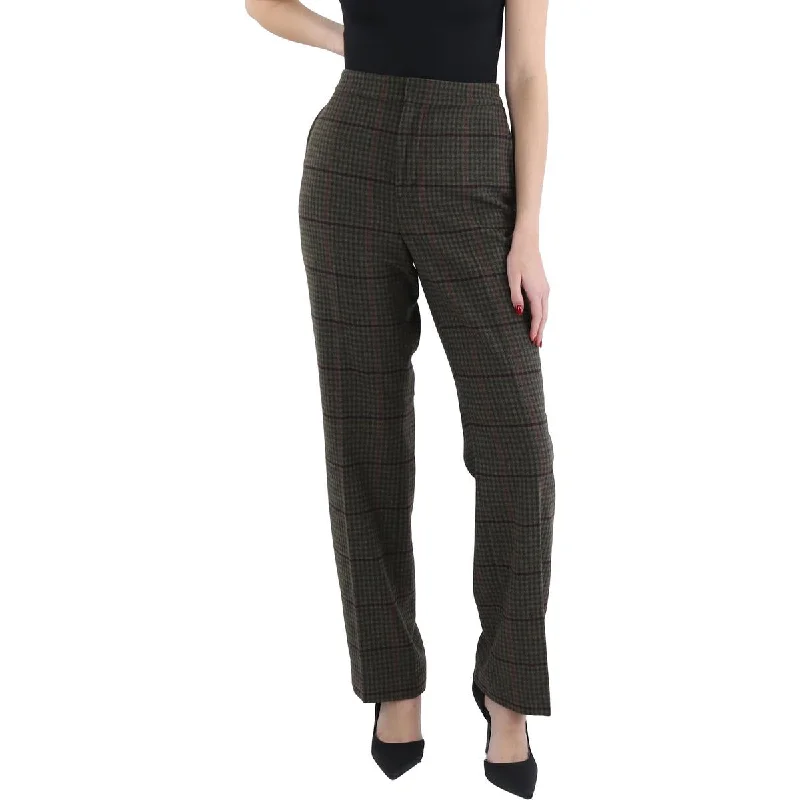 women's convertible pantsWomens Wool Blend High Rise Straight Leg Pants