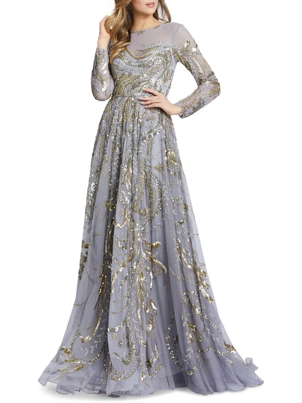 floral party dressesWomens Embellished Long Evening Dress