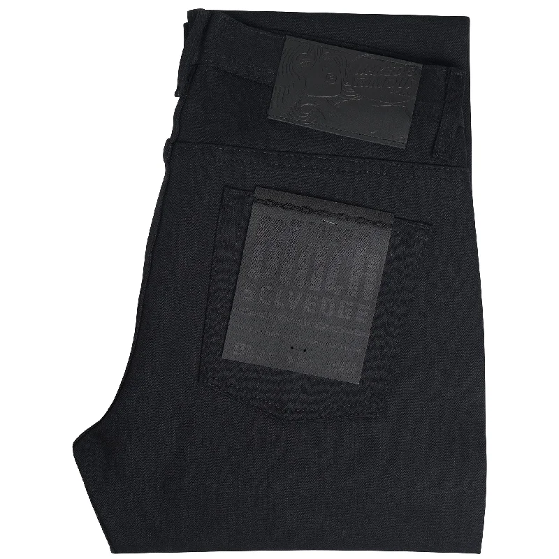 women's low-rise denim jeansWeird Guy  -  Solid Black Selvedge