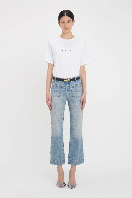 women's denim jeans with patchesCropped Kick Alina High Waisted Jean In Pale Blue Wash