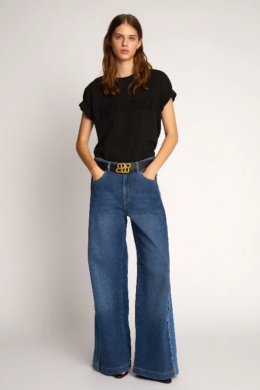 women's skinny denim jeansObbia Organic Cotton Wide-Leg Jeans