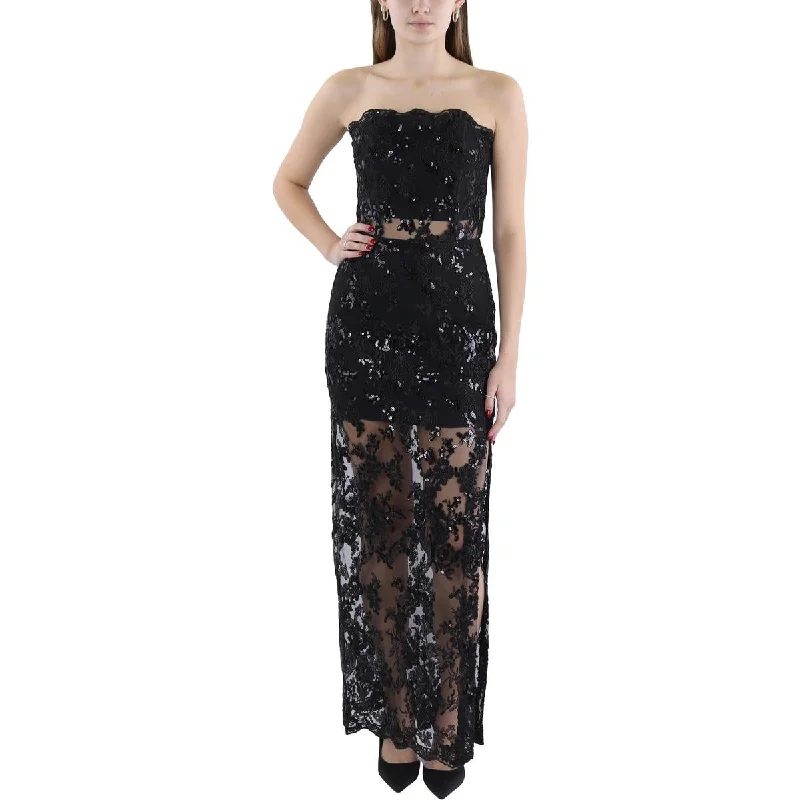 summer party dressesGeorgie Womens Embellished Strapless Evening Dress