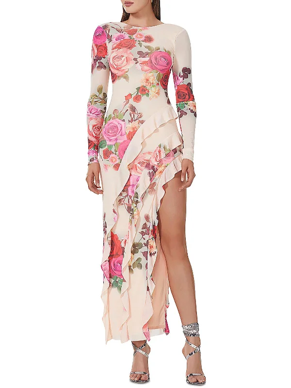 asymmetrical party dressesJacie Womens Floral Hi Low Cocktail And Party Dress