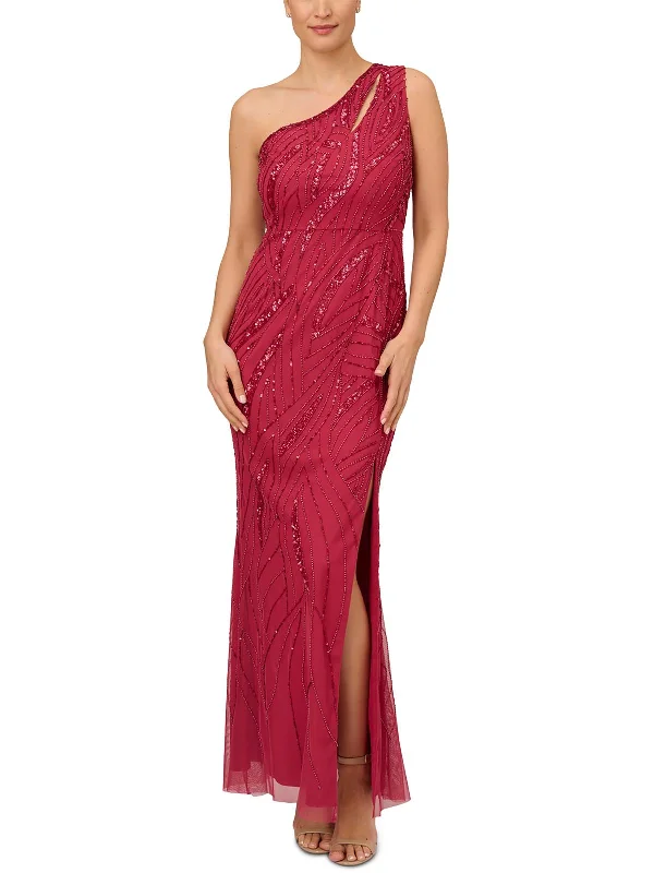 cocktail party dressesWomens Embellished Mesh Evening Dress