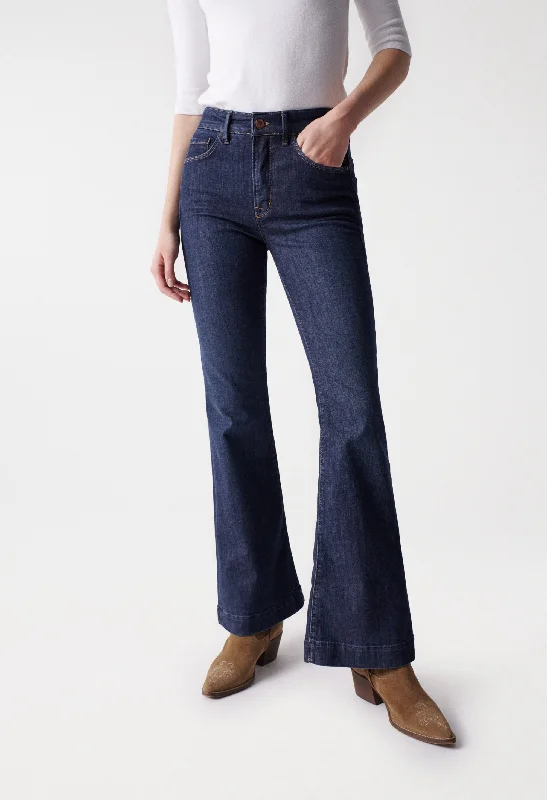 women's denim jeans with belt loopsFaith Push In Flare Jeans