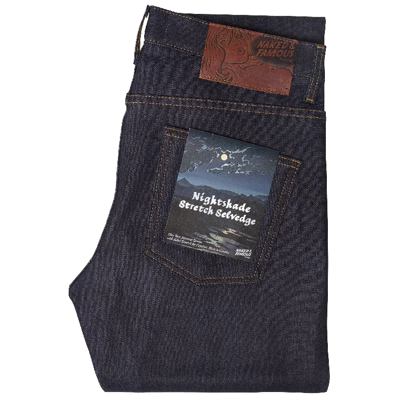 women's denim jeans with adjustable waistbandsSuper Guy - Nightshade Stretch Selvedge