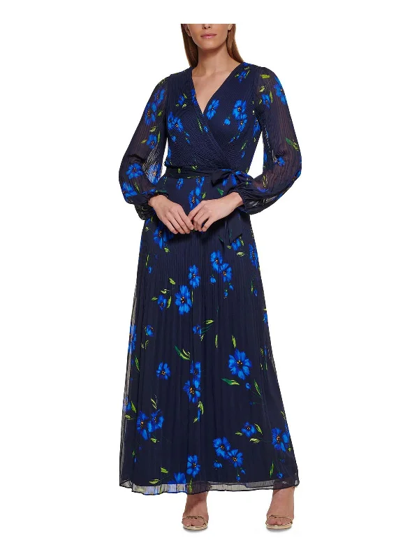 cotton party dressesWomens Floral Balloon Sleeves Evening Dress